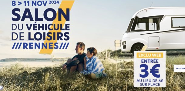 Site web du salon du véhicule de loisirs de Rennes réalisé par l'agence web WSF